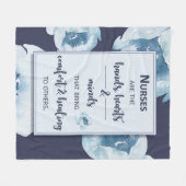 Elegante florale Nurses Day Fleece Blanket auf der (Vorderseite (Horizontal))