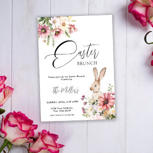 Elegante Florale Oster-Brunch-Einladung Einladung
