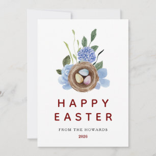 Elegante Florale Oster-Eier Frohe Ostern 1 Foto Feiertagskarte