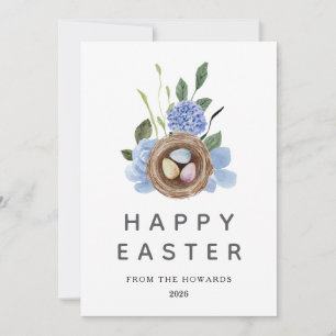 Elegante Florale Oster-Eier   Frohe Ostern 1 Foto Feiertagskarte