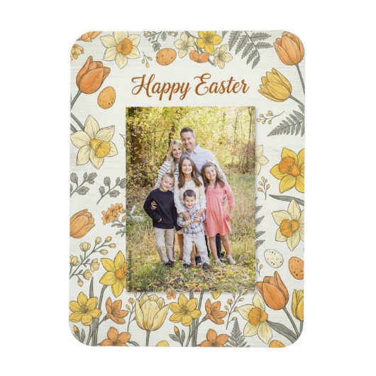 Elegante Florale Oster-Segen-Brunch-Einladung Magnet (Vertikal)