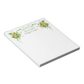 Elegante, florale Personalisiert vom Schreibtisch Notizblock (angewinkelt)