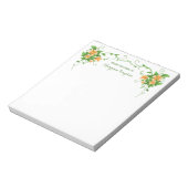 Elegante, florale Personalisiert vom Schreibtisch Notizblock (Rotiert)