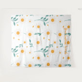 Elegante florale personalisierte Wörter Wandteppich (Vorderseite (Horizontal))