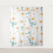 Elegante florale personalisierte Wörter Wandteppich (Vorderseite)