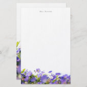 Elegante florale Personalisierung Briefpapier (Vorne/Hinten)