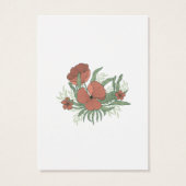 Elegante florale Poppy Ohrring-Kette-Display-Karte (Rückseite)