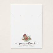 Elegante florale Poppy Ohrring-Kette-Display-Karte (Vorderseite)