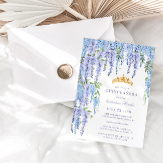 Elegante Florale Quinceanera-Einladung Einladung