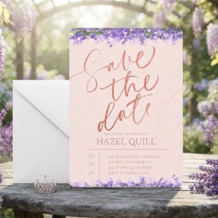 Elegante florale Quinceañera-Speichern Sie das Dat Einladung