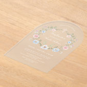 Elegante florale Rahmenbestätigung Acryleinladungen (Ablage )