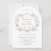 Elegante florale Rahmenbestätigung Einladung (Vorderseite)