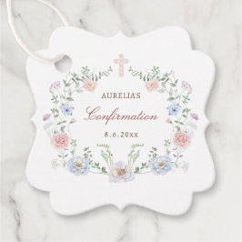 Elegante florale Rahmenbestätigung Geschenkanhänger