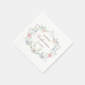 Elegante florale Rahmenbestätigung Serviette (Ecke)