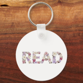 Elegante Florale READ-Typografie - Pastell Botanik Schlüsselanhänger