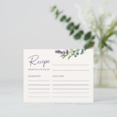 Elegante florale Rezept-Karte für die Brücke Postkarte (Stehend Vorderseite)