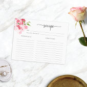 Elegante florale Rezeptionskarte