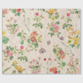 Elegante florale Romantische Rosa Hochzeit Wilde B Geschenkpapier (Flach)