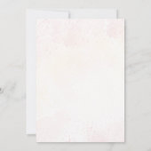 Elegante florale Rose einfache Skripthochzeit Einladung (Rückseite)