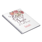 Elegante florale Rose Letters Chic Design Notizblock (Rechte Seite)