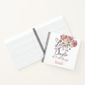 Elegante florale Rose schick Letters to Daughter Notizblock (Innenseite)