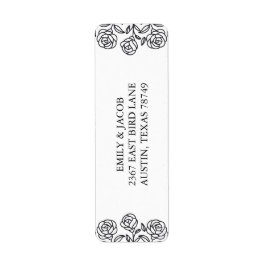 Elegante Florale Rose Schwarz & Weiß Minimalistisc