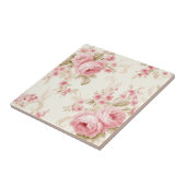 Elegante Florale Rosenblatt-Rosa Fliese (Seite)