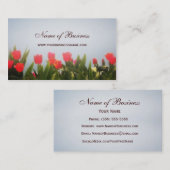 Elegante, florale Rote Tulips im Frühlingsmist Visitenkarte (Vorne/Hinten)