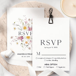 Elegante florale RSVP-Karte | Antwort-Karte für Ho RSVP Karte