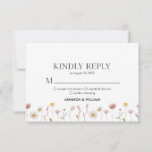 Elegante florale RSVP-Karte für Hochzeiten RSVP Karte (Rückseite)