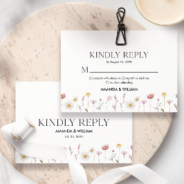 Elegante florale RSVP-Karte für Hochzeiten RSVP Karte