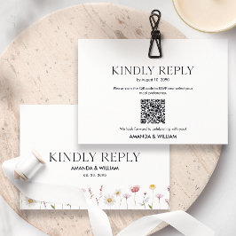 Elegante florale RSVP-Karte für Hochzeiten RSVP Karte