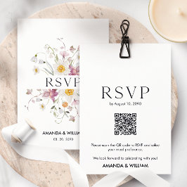 Elegante florale RSVP-Karte für Hochzeiten RSVP Karte
