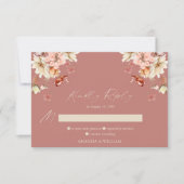 Elegante florale RSVP-Karte für Hochzeiten RSVP Karte (Vorderseite)