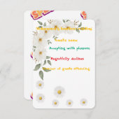 Elegante florale RSVP-Karte - personalisierte Brei RSVP Karte (Vorne/Hinten)