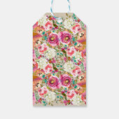 Elegante florale Rustic Kraft Monogram-Gastgeschen Geschenkanhänger (Rückseite)