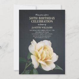 Elegante florale Rustikale Gelbe Rose Moderne Gebu Einladung