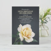 Elegante florale Rustikale Gelbe Rose Moderne Gebu Einladung (Stehend Vorderseite)
