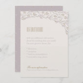 Elegante, florale rustikale Hochzeitskarte Begleitkarte (Vorne/Hinten)