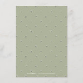 Elegante, florale rustikale Hochzeitskarte Begleitkarte (Rückseite)