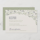 Elegante florale rustikale Hochzeitskarte Einladung (Vorne/Hinten)