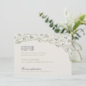 Elegante florale rustikale Hochzeitskarte Einladung (Stehend Vorderseite)