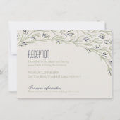 Elegante florale rustikale Hochzeitskarte Einladung (Vorderseite)