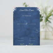 Elegante, florale Save the Date Hochzeit Einladung (Stehend Vorderseite)