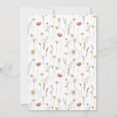 Elegante, florale Save the Date-Karte Ankündigung (Rückseite)