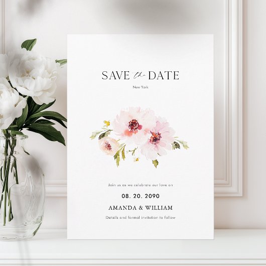 Elegante, florale Save the Date-Karte Ankündigung
