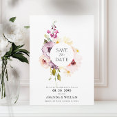 Elegante, florale Save the Date-Karte Ankündigung