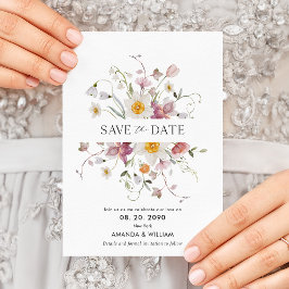 Elegante, florale Save the Date-Karte Ankündigung