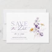 Elegante, florale Save the Date-Karte Date (Vorderseite)
