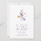 Elegante, florale Save the Date-Karte Date (Vorderseite)